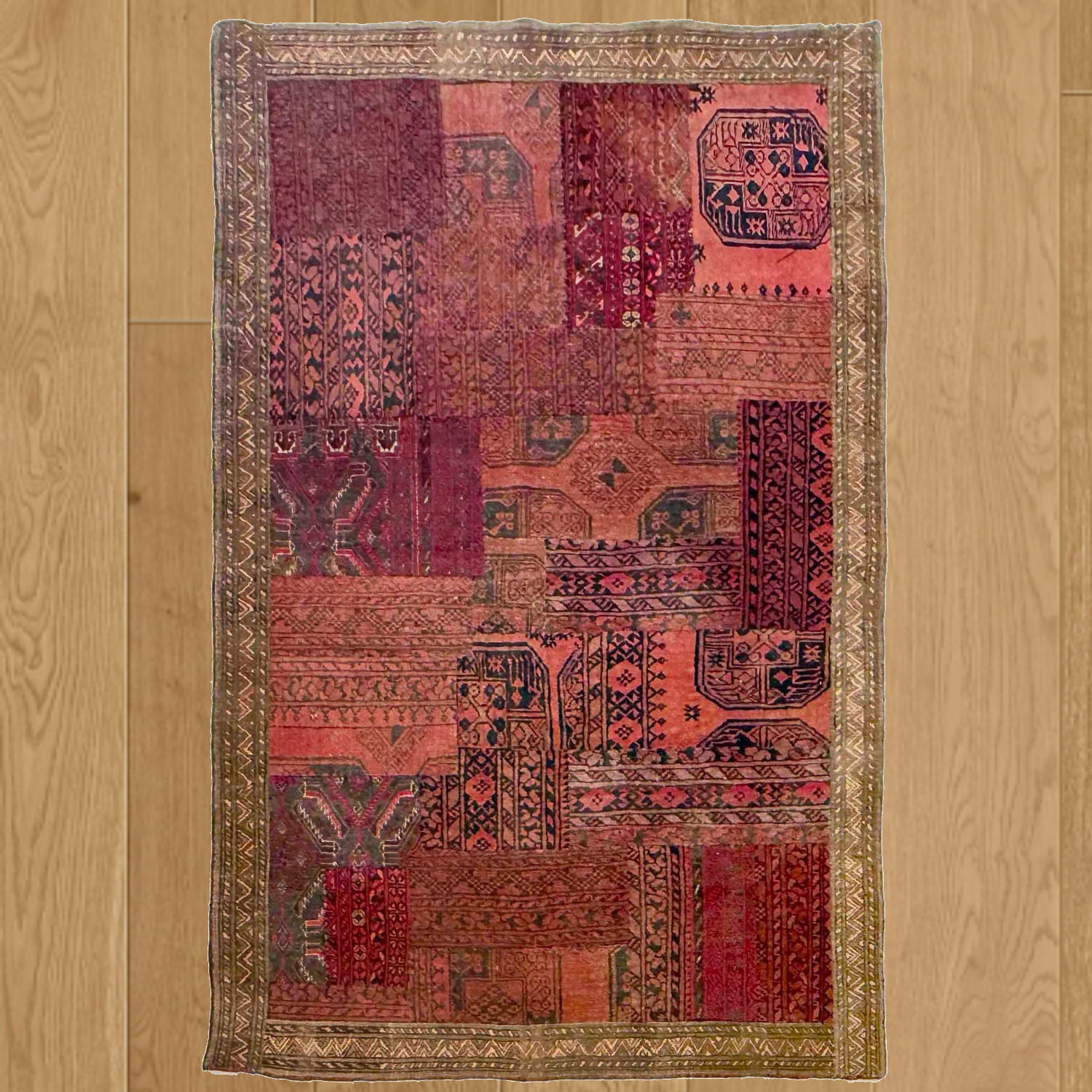 Handmade Patchwork Rug 125 x 180 (cm) 4.1 x 5.11 (ft)