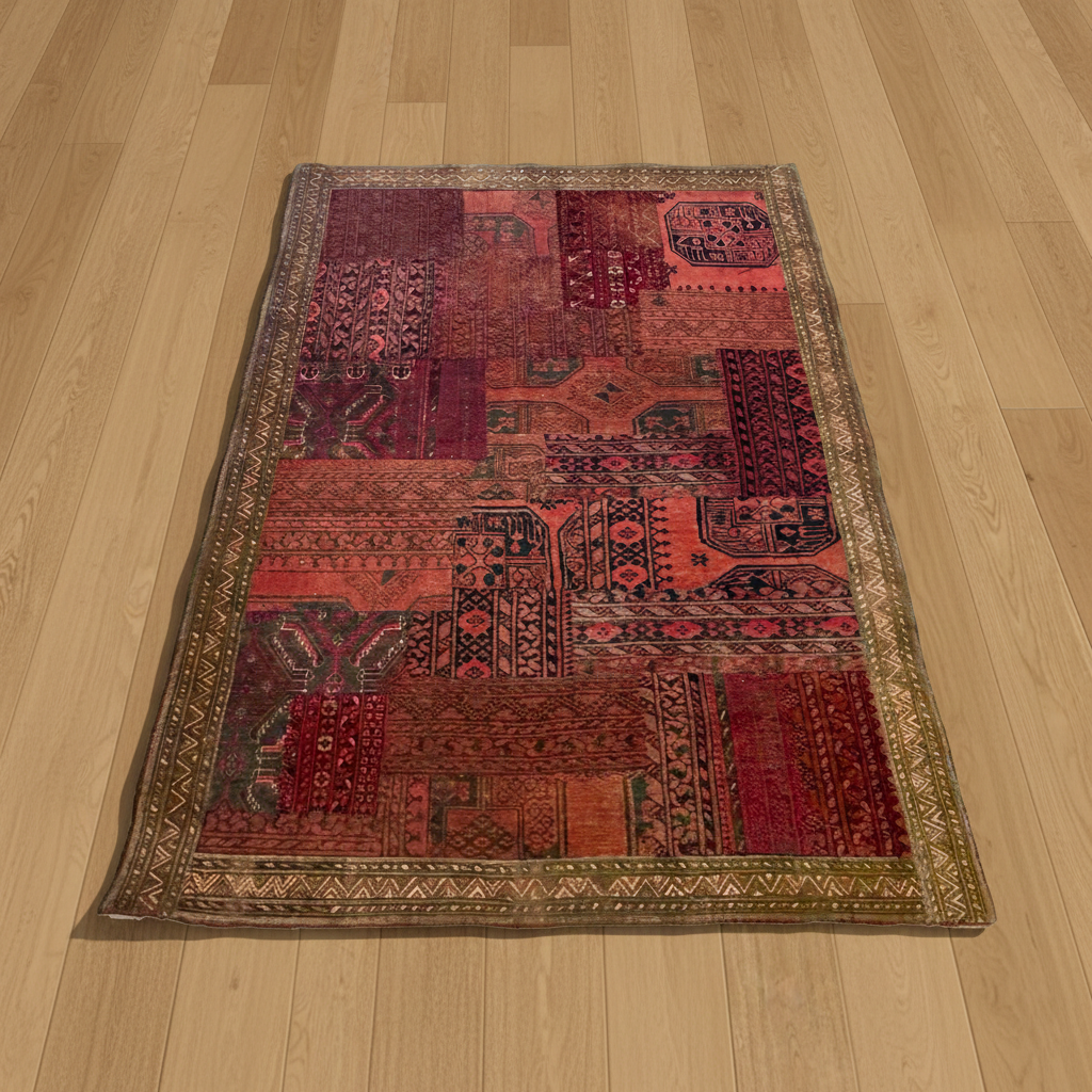 Handmade Patchwork Rug 125 x 180 (cm) 4.1 x 5.11 (ft)
