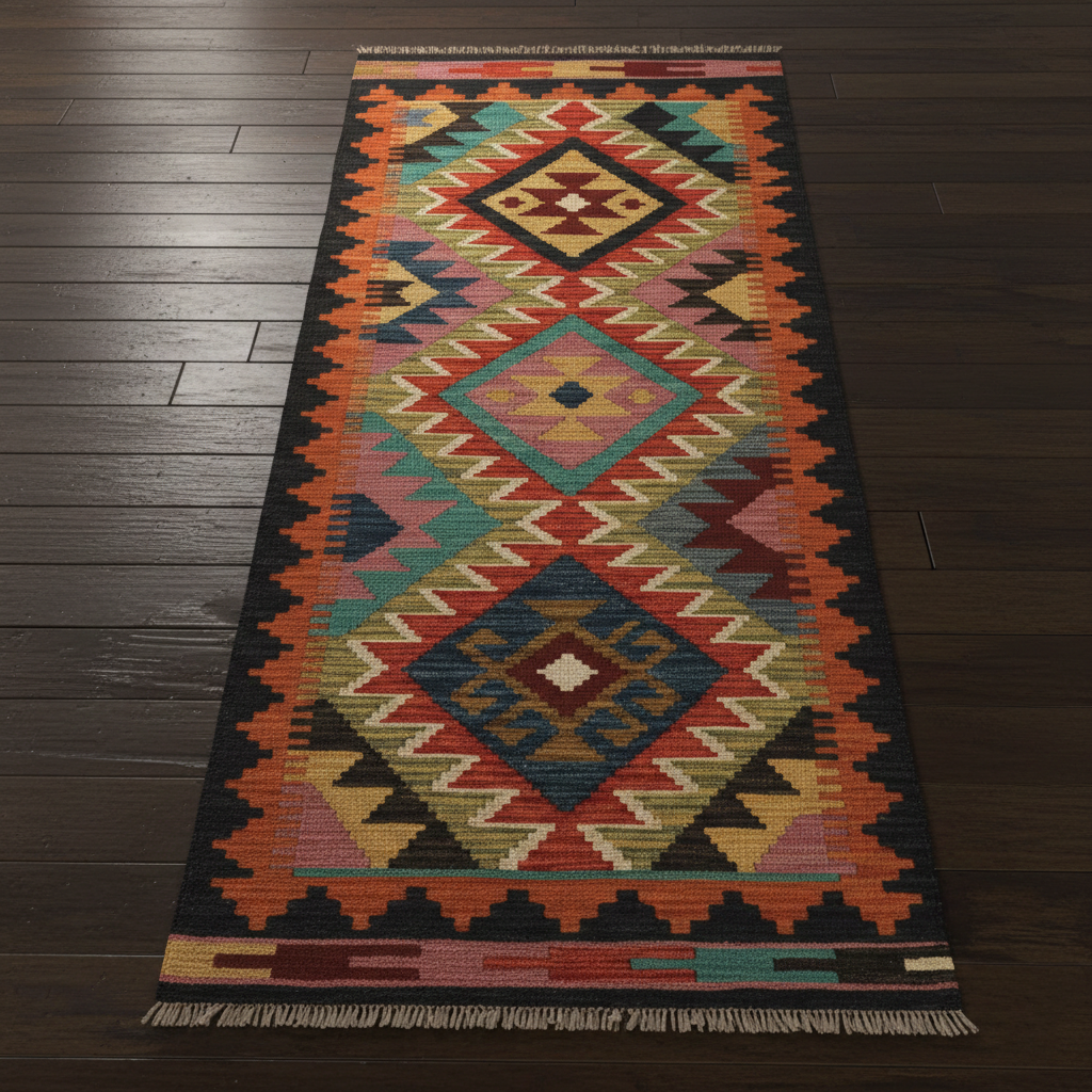 Handmade Vegetable Kilim 56 x 139 (cm) 1.0 x 4.7 (ft)