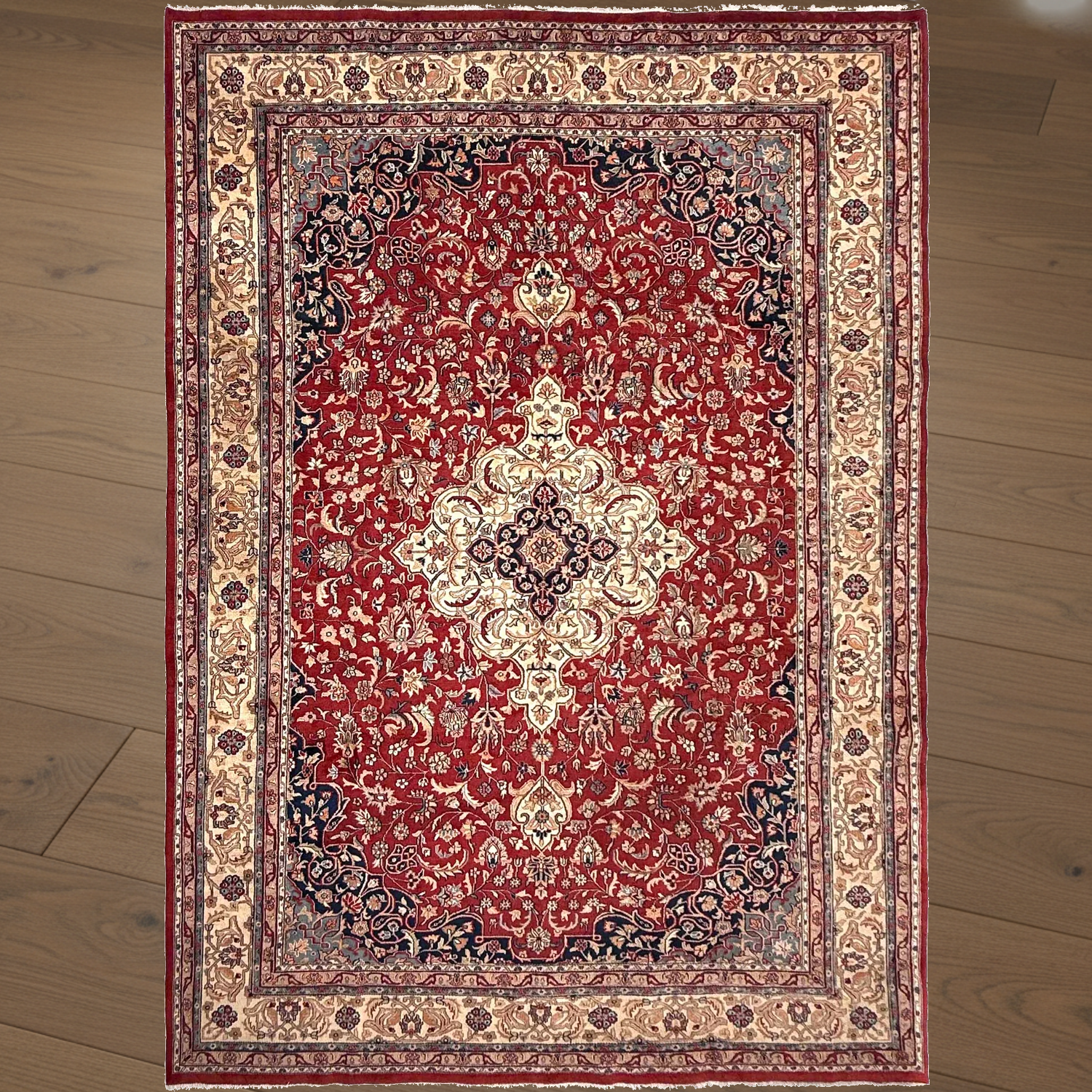 Multi-color Persian Kashan Rug 245 x 360 (ft) 8.0 x 11.1 (ft)