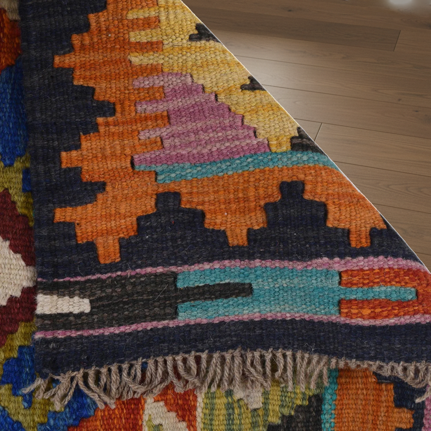 Handmade Vegetable Kilim 56 x 139 (cm) 1.0 x 4.7 (ft)