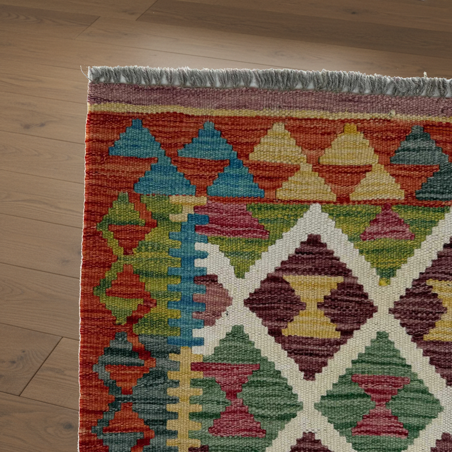 Versatile Kelim Rug 2.9 x 3.11 (ft) 83 x 120 (cm)