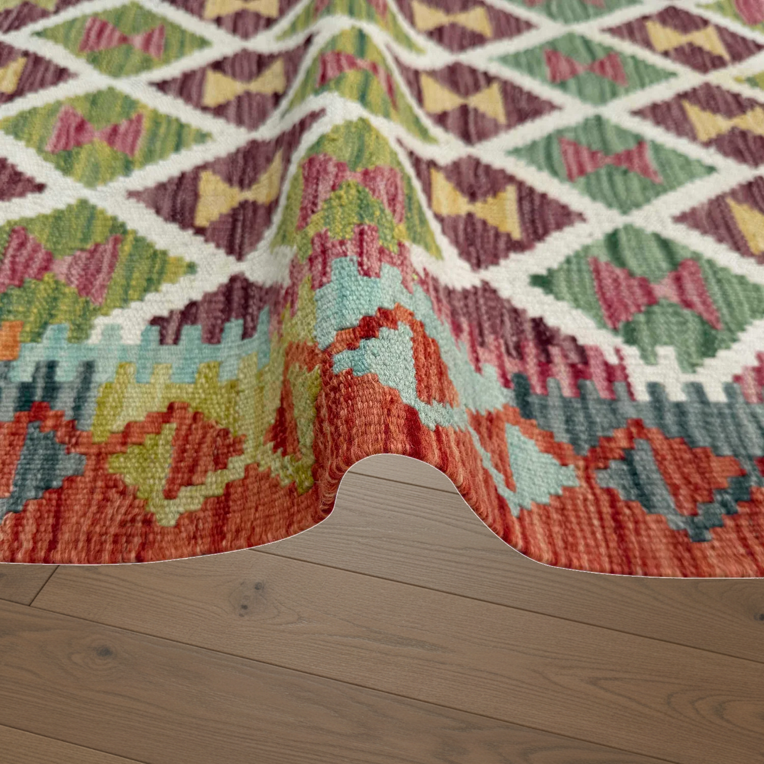 Versatile Kelim Rug 2.9 x 3.11 (ft) 83 x 120 (cm)