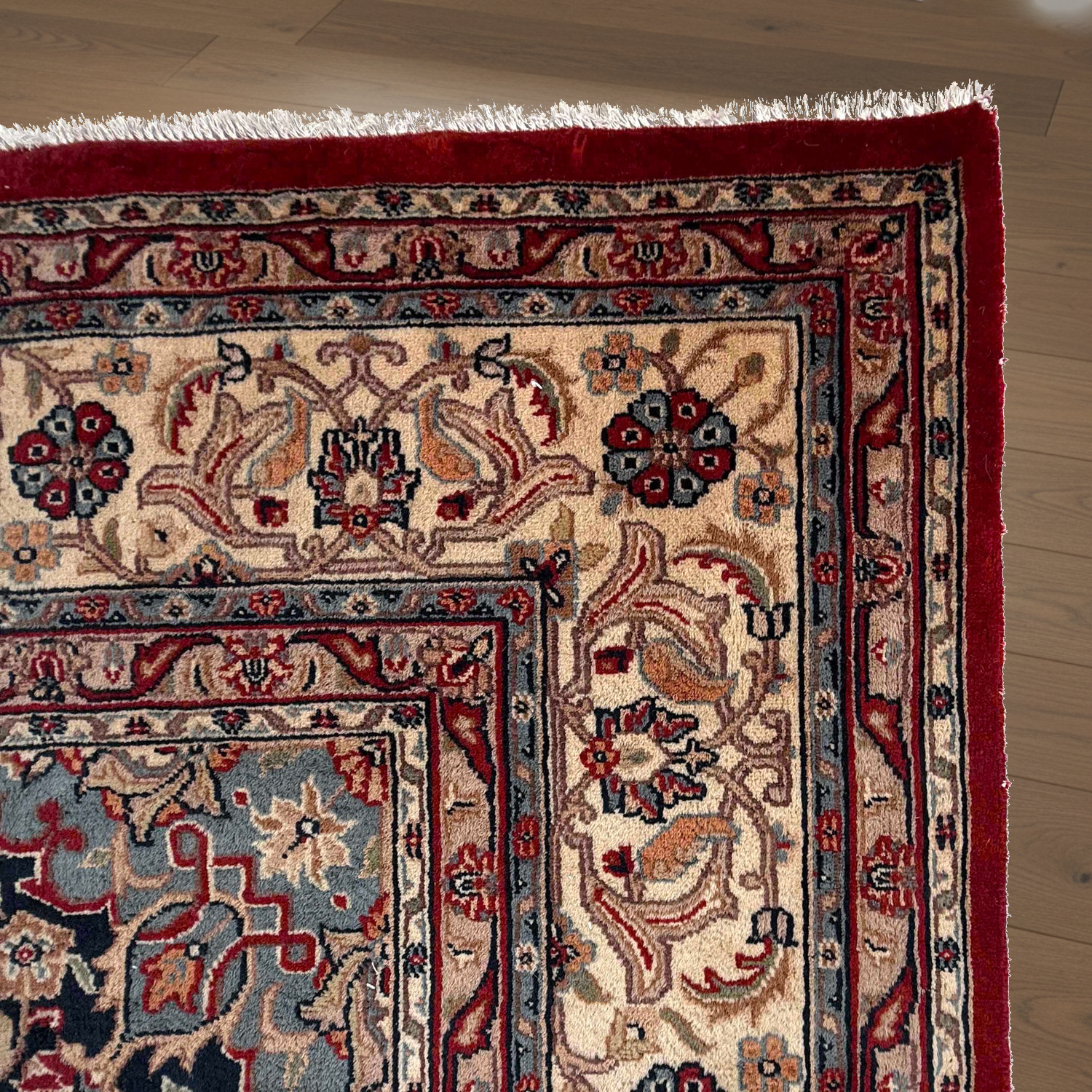 Multi-color Persian Kashan Rug 245 x 360 (ft) 8.0 x 11.1 (ft)