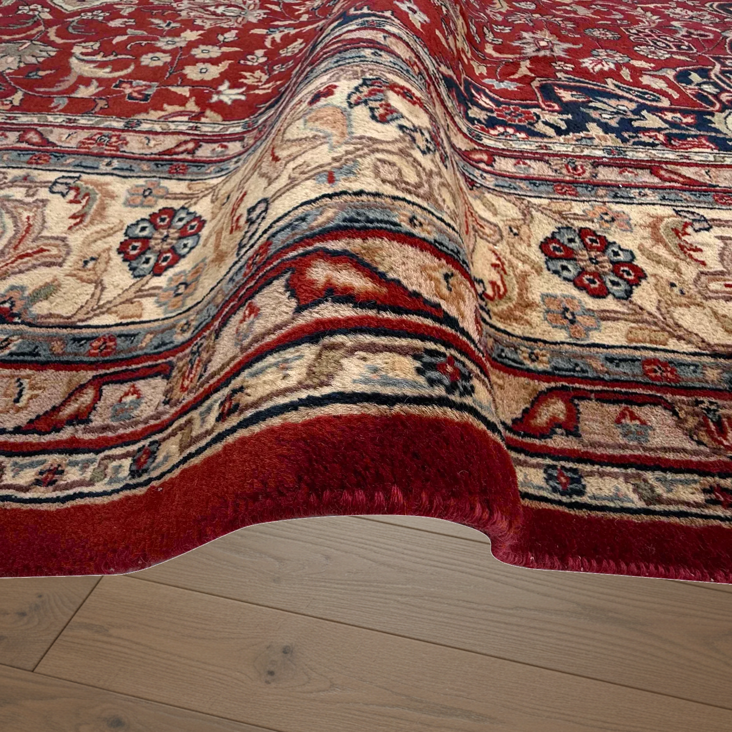 Multi-color Persian Kashan Rug 245 x 360 (ft) 8.0 x 11.1 (ft)